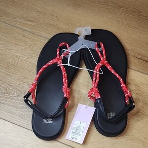 Wild Fable Red Rope Sandals, Size 9